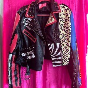 Azalea Wang Moto vinyl jacket! Dragon